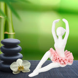Ballet Dancer Statue Pink Ballerina Figure Ceramic Figure Decor for Table Shelf Bedroom Living Room - Extra Image