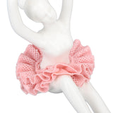 Ballet Dancer Statue Pink Ballerina Figure Ceramic Figure Decor for Table Shelf Bedroom Living Room - Extra Image