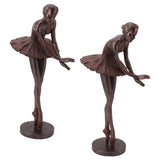 Ballet Dancer Statue Exquisite Resin Ballet Dancer Figurines for Desk Bookshelf Dinning Table Decoration - Extra Image