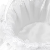 Wedding Flower Girl Basket White Lace Classic Gift Ceremony Supplies for Rose Petals