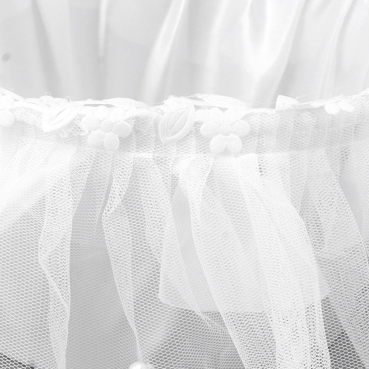 Wedding Flower Girl Basket White Lace Classic Gift Ceremony Supplies for Rose Petals
