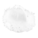 White Flower Girl Basket Petal Beads Decoration Handheld Bridesmaid Scattering Wedding Basket