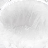 White Flower Girl Basket Petal Beads Decoration Handheld Bridesmaid Scattering Wedding Basket