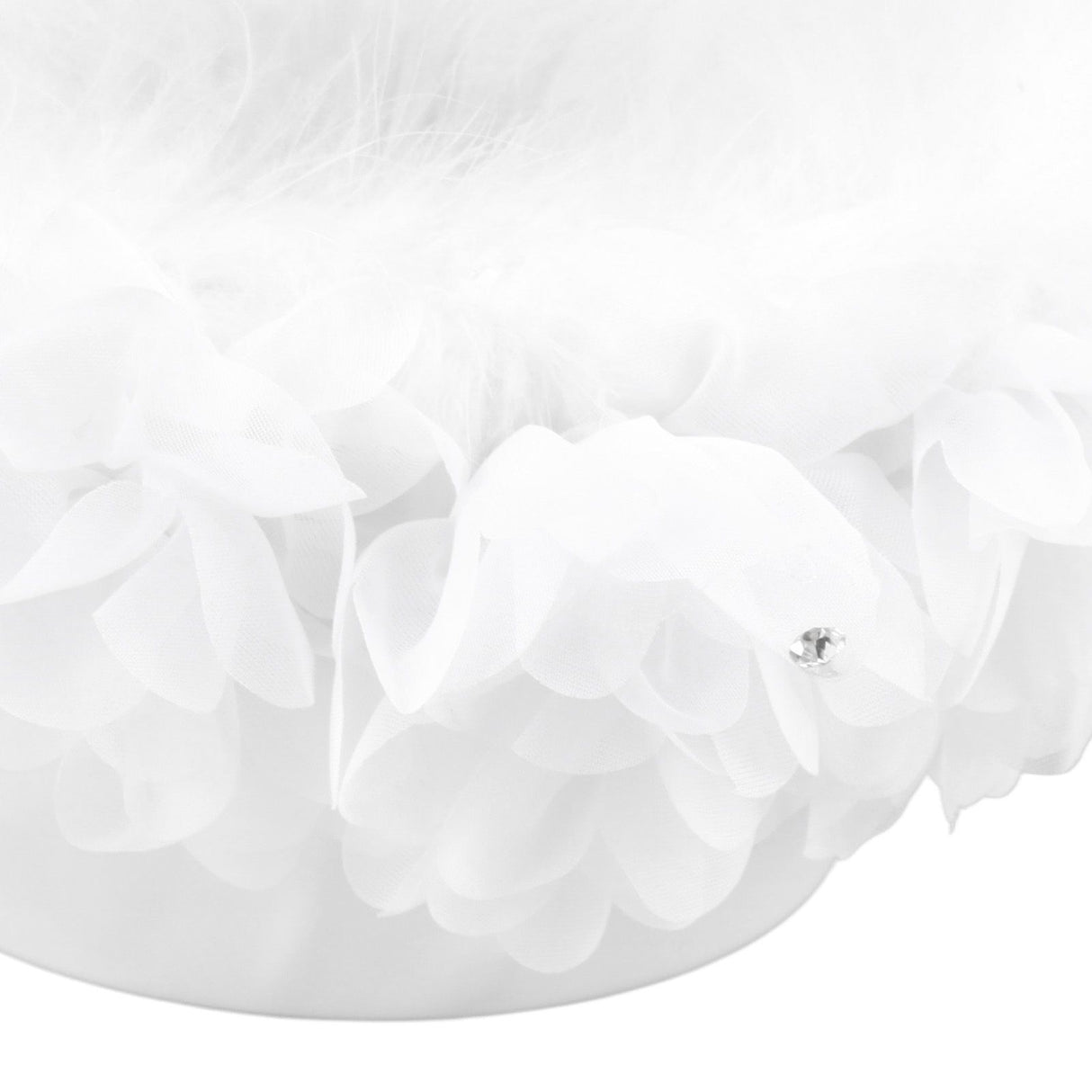 White Flower Girl Basket Petal Beads Decoration Handheld Bridesmaid Scattering Wedding Basket
