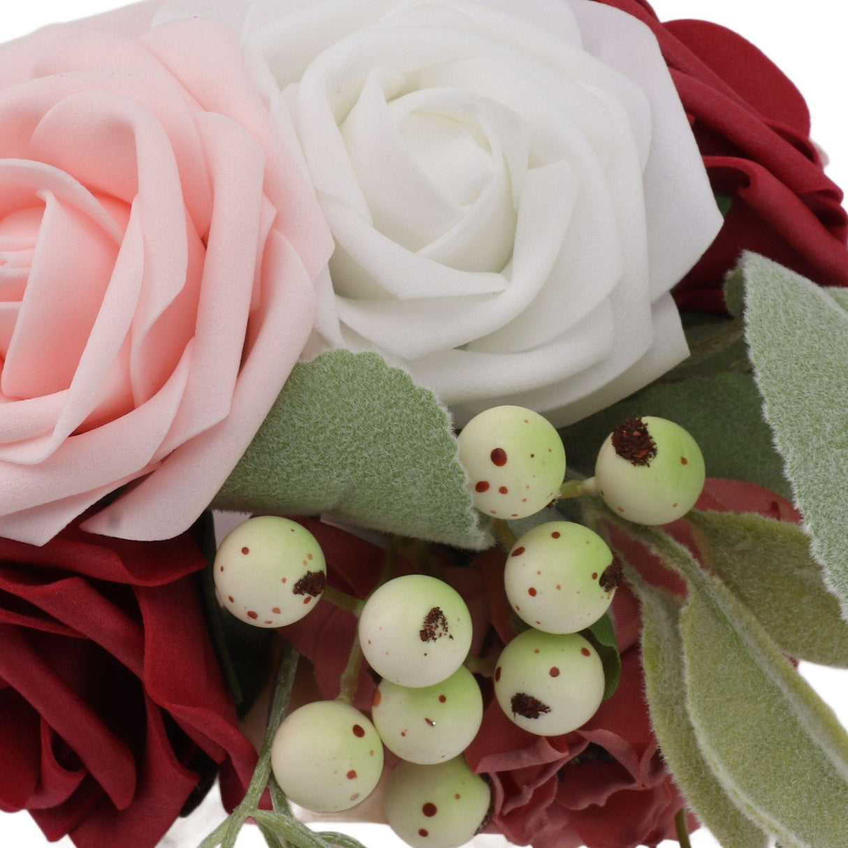 Romantic Rose Bridal Wedding Bouquet Artificial Silk Flowers Fake Flowers Bridesmaid Bouquet Home Party Decoration Rose Red