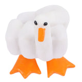 Middle Finger Duck Decoration Funny Little Duck Resin Figurine Ornament Decor Resin Craft Decoration Sculpture Statue for Home Office Desktop Housewarming Gift - Front View