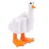 Middle Finger Duck Decoration Funny Little Duck Resin Figurine Ornament Decor Resin Craft Decoration Sculpture Statue for Home Office Desktop Housewarming Gift