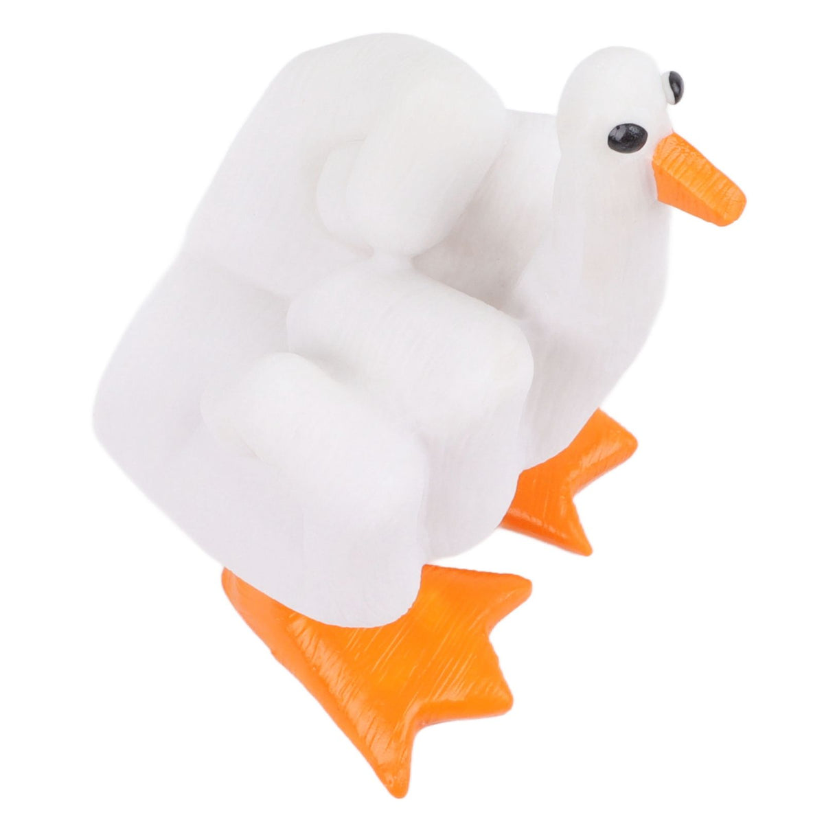 Middle Finger Duck Decoration Funny Little Duck Resin Figurine Ornament Decor Resin Craft Decoration Sculpture Statue for Home Office Desktop Housewarming Gift