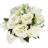 Wedding Bouquets Silk and Plastic Romantic Exquisite Comfortable Handle Beautiful Bridal Bouquet for Home Decoration Milky White