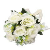 Wedding Bouquets Silk and Plastic Romantic Exquisite Comfortable Handle Beautiful Bridal Bouquet for Home Decoration Milky White