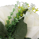 Wedding Bouquets Silk and Plastic Romantic Exquisite Comfortable Handle Beautiful Bridal Bouquet for Home Decoration Milky White - Extra Image