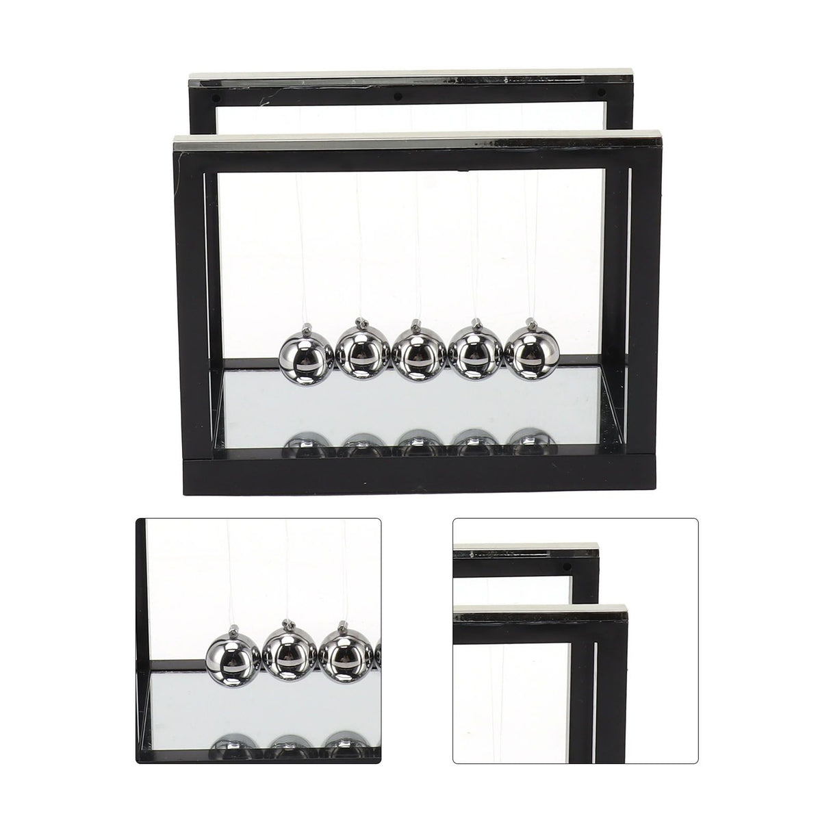 Newton Cradle Balance Balls Stainless Steel Balance Balls Bottom Mirror Stress Reliefswing Balls Desktop Decoration Toy