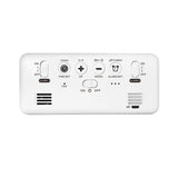 LED Alarm Electric Clock Multifunctional Exquisite Mirrored Surface Silent Bedside Clock for Home Bedroom Office Decor White - Extra Image