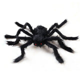 Giant Fake Spider Lifelike Halloween Posable Black Soft Hairy Fake Spiders Scary Decorations for Yard Home 90cm