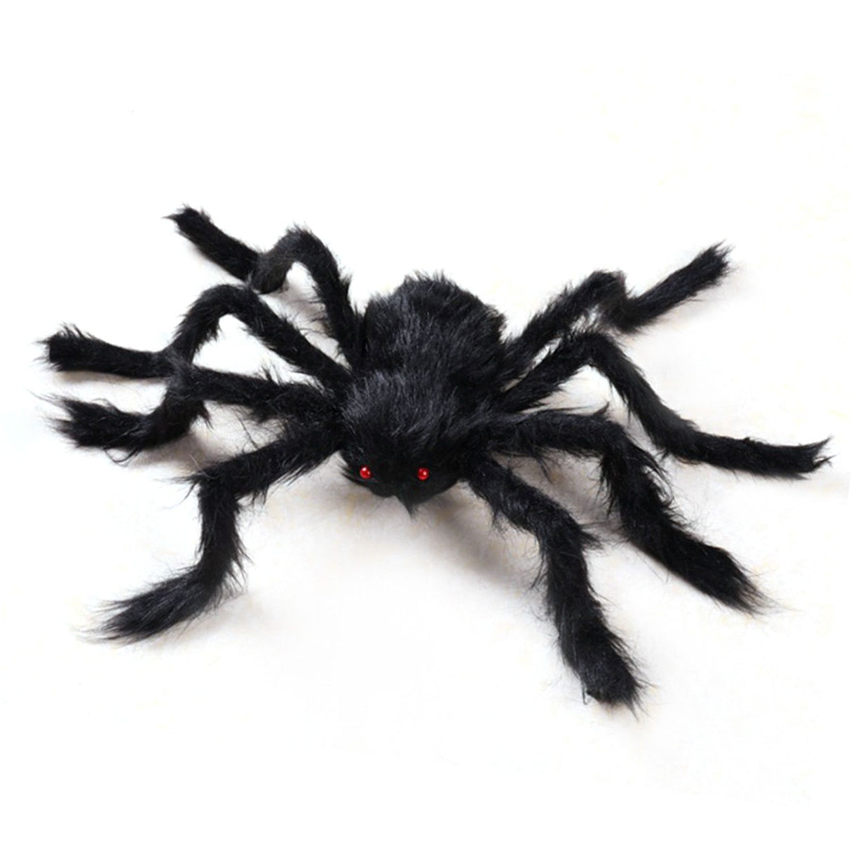 Giant Fake Spider Lifelike Halloween Posable Black Soft Hairy Fake Spiders Scary Decorations for Yard Home 90cm
