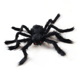 Giant Fake Spider Lifelike Halloween Posable Black Soft Hairy Fake Spiders Scary Decorations for Yard Home 90cm