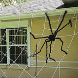 Giant Fake Spider Lifelike Halloween Posable Black Soft Hairy Fake Spiders Scary Decorations for Yard Home 90cm