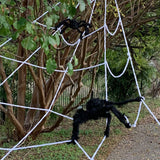 Giant Fake Spider Lifelike Halloween Posable Black Soft Hairy Fake Spiders Scary Decorations for Yard Home 90cm