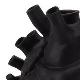 Heart Shaped Vase Decorative Modern Resin Exquisite Planter Pot for Home Office Bedroom Wedding Black