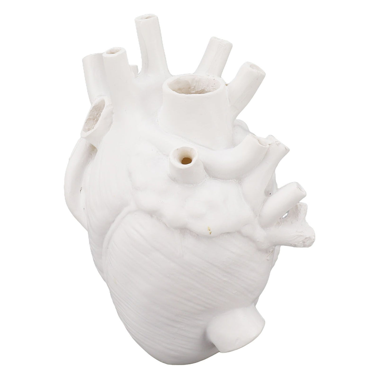 Heart Shaped Vase Decorative Modern Resin Exquisite Planter Pot for Home Office Bedroom Wedding White