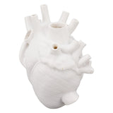 Heart Shaped Vase Decorative Modern Resin Exquisite Planter Pot for Home Office Bedroom Wedding White