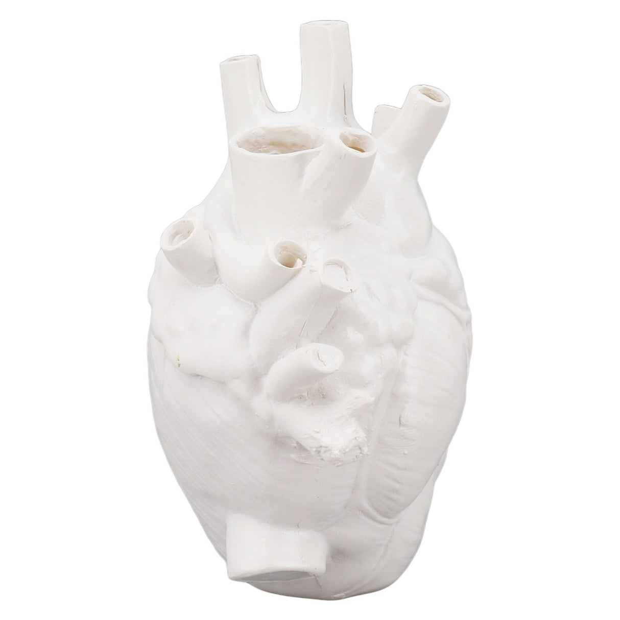 Heart Shaped Vase Decorative Modern Resin Exquisite Planter Pot for Home Office Bedroom Wedding White