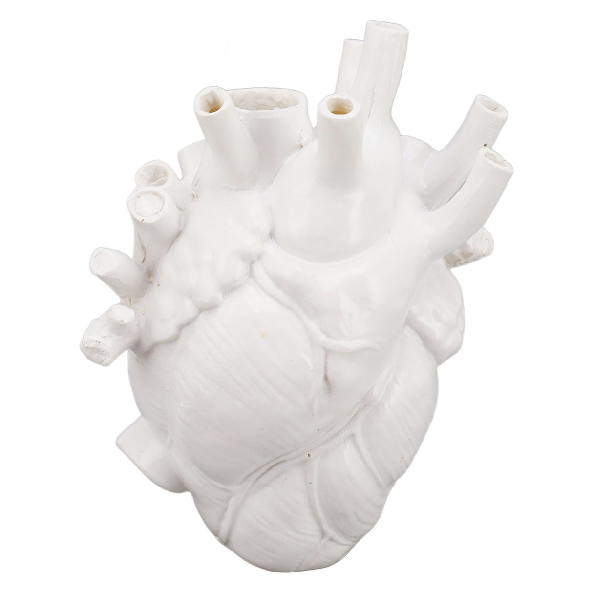 Heart Shaped Vase Decorative Modern Resin Exquisite Planter Pot for Home Office Bedroom Wedding White