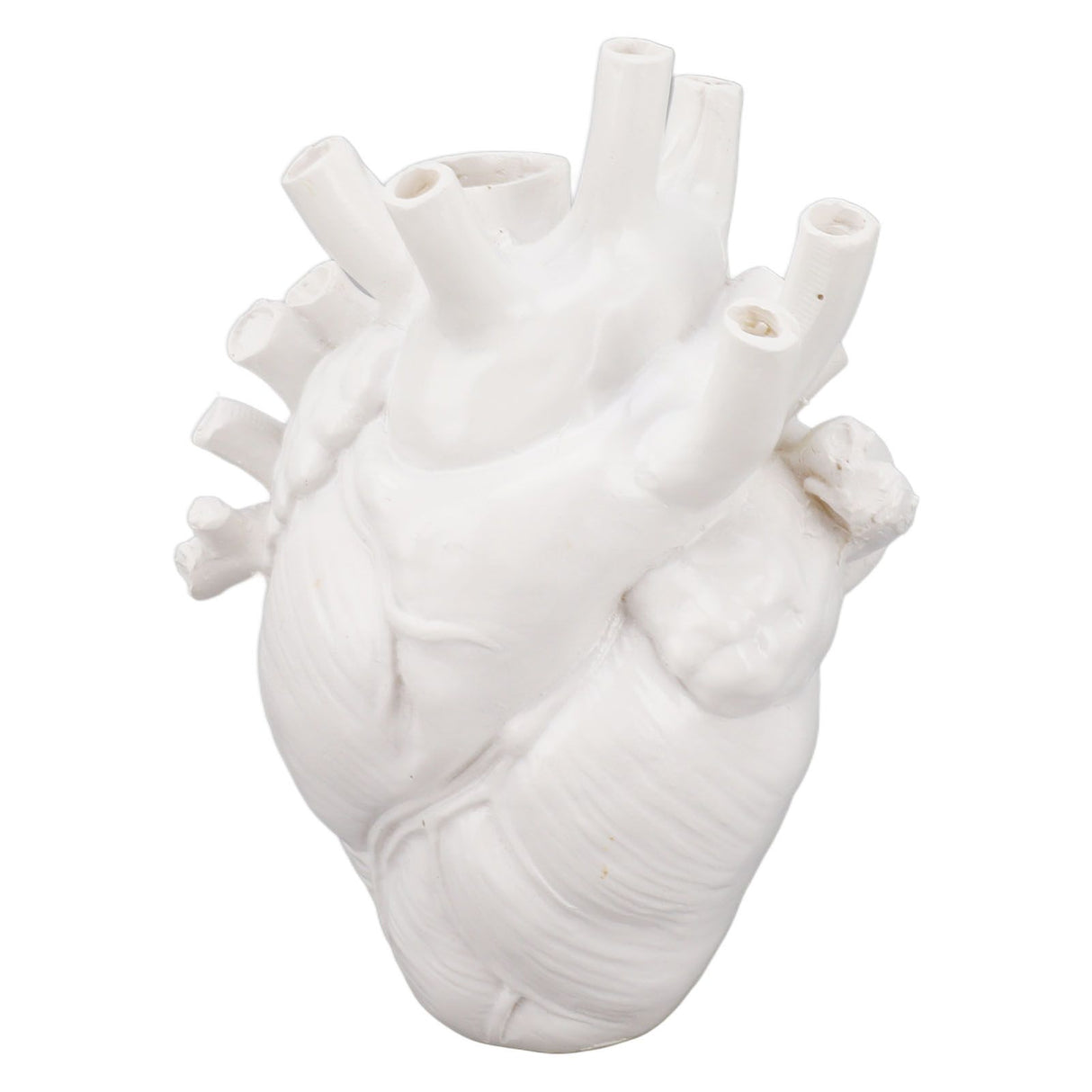 Heart Shaped Vase Decorative Modern Resin Exquisite Planter Pot for Home Office Bedroom Wedding White