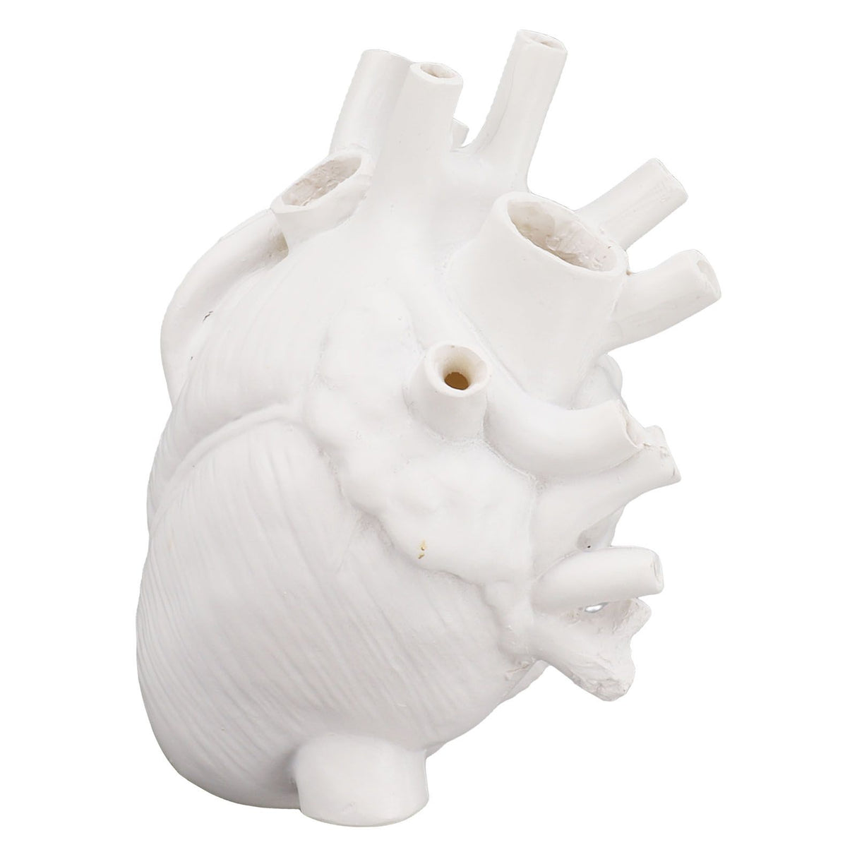 Heart Shaped Vase Decorative Modern Resin Exquisite Planter Pot for Home Office Bedroom Wedding White