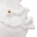 Heart Shaped Vase Decorative Modern Resin Exquisite Planter Pot for Home Office Bedroom Wedding White