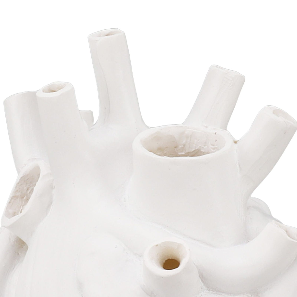 Heart Shaped Vase Decorative Modern Resin Exquisite Planter Pot for Home Office Bedroom Wedding White