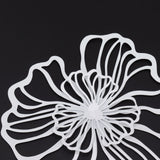 5PCS Metal Flower Wall Decor Iron Wall Art White Green 2 Layer Hollow Hanging Decor for Wall Living Room Office