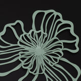 5PCS Metal Flower Wall Decor Iron Wall Art White Green 2 Layer Hollow Hanging Decor for Wall Living Room Office - Extra Image