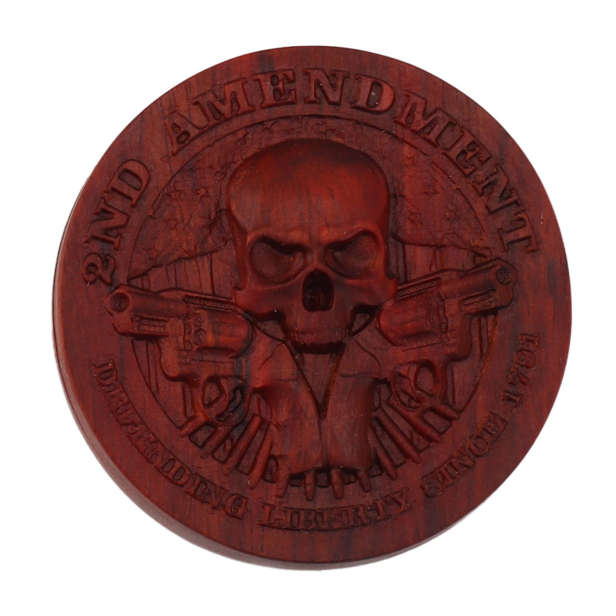 Magnetic Push Slider Stress Relief Handmade Rosewood Crafted Rotating Fidget Toys for ADHD Skull