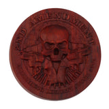 Magnetic Push Slider Stress Relief Handmade Rosewood Crafted Rotating Fidget Toys for ADHD Skull