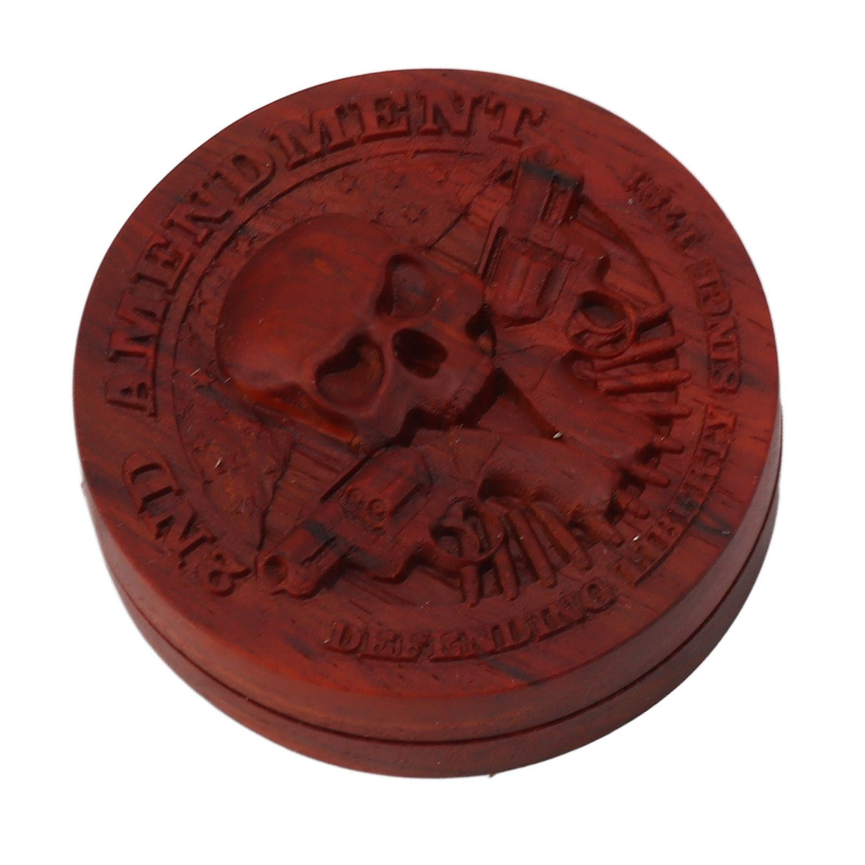 Magnetic Push Slider Stress Relief Handmade Rosewood Crafted Rotating Fidget Toys for ADHD Skull