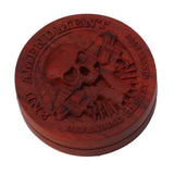 Magnetic Push Slider Stress Relief Handmade Rosewood Crafted Rotating Fidget Toys for ADHD Skull - 45-Degree Angle