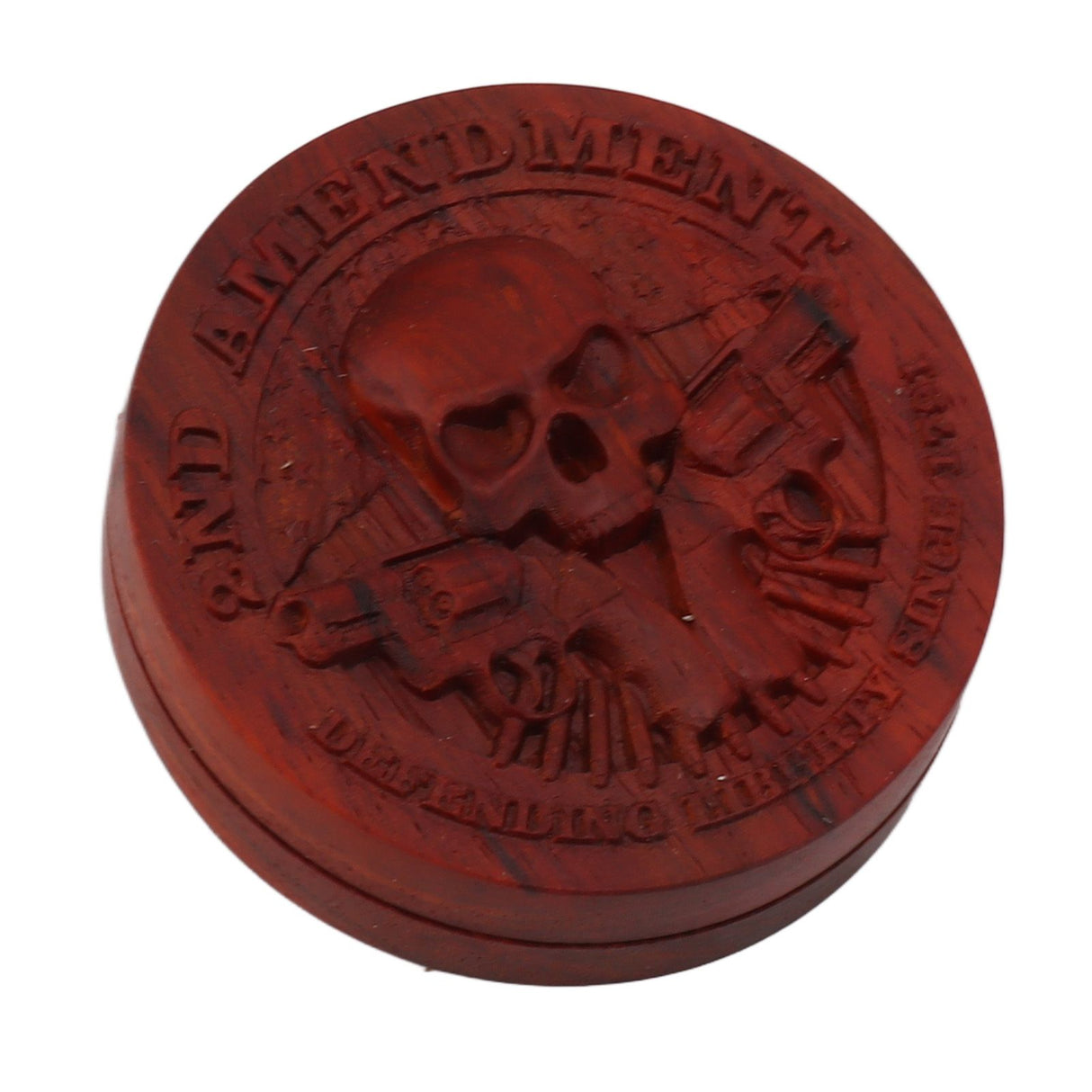 Magnetic Push Slider Stress Relief Handmade Rosewood Crafted Rotating Fidget Toys for ADHD Skull