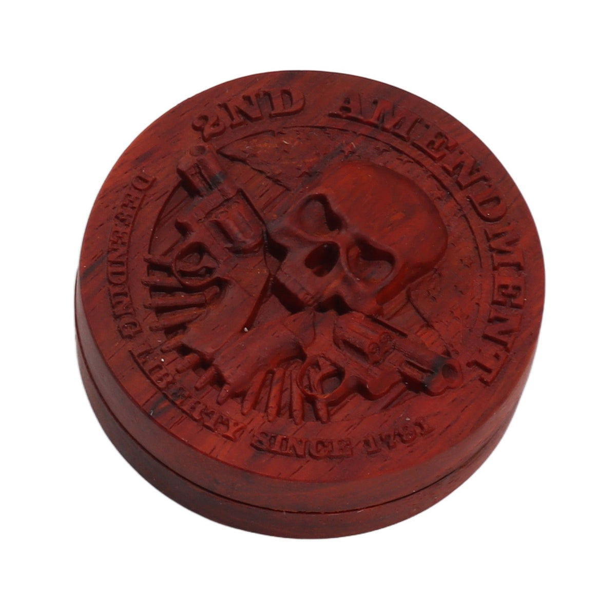 Magnetic Push Slider Stress Relief Handmade Rosewood Crafted Rotating Fidget Toys for ADHD Skull