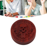 Magnetic Push Slider Stress Relief Handmade Rosewood Crafted Rotating Fidget Toys for ADHD Skull
