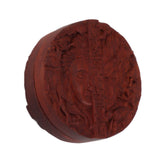 Magnetic Push Slider Stress Relief Handmade Rosewood Crafted Rotating Fidget Toys for ADHD Buddha - Close-Up Angle