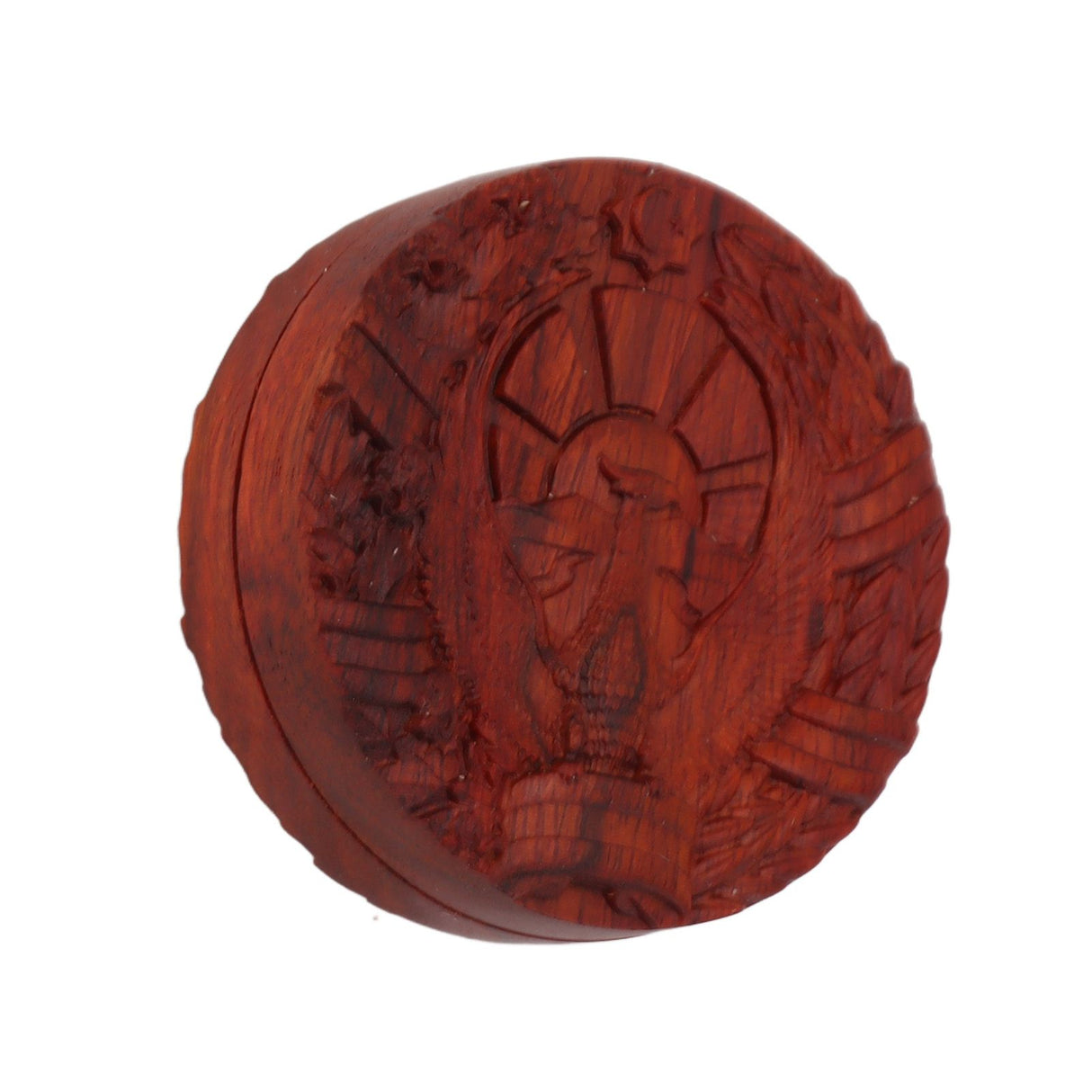 Magnetic Push Slider Stress Relief Handmade Rosewood Crafted Rotating Fidget Toys for ADHD The Eagle Badge