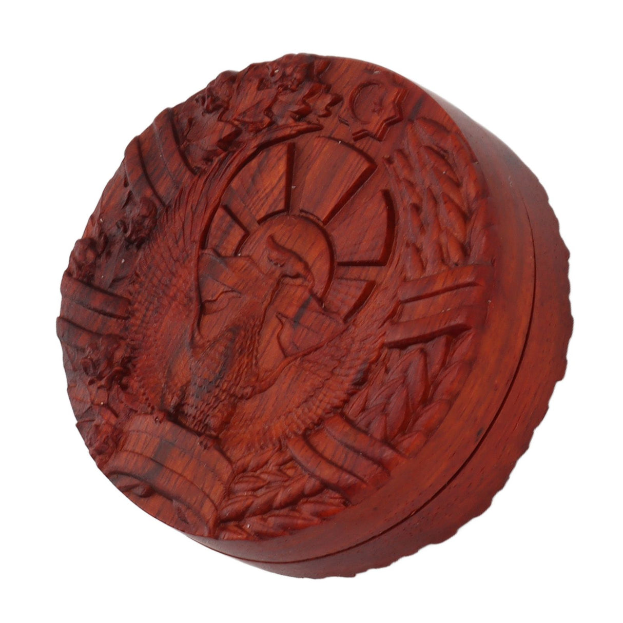 Magnetic Push Slider Stress Relief Handmade Rosewood Crafted Rotating Fidget Toys for ADHD The Eagle Badge