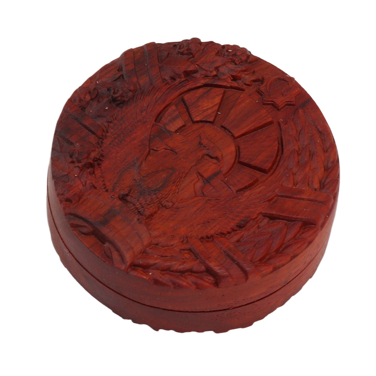 Magnetic Push Slider Stress Relief Handmade Rosewood Crafted Rotating Fidget Toys for ADHD The Eagle Badge