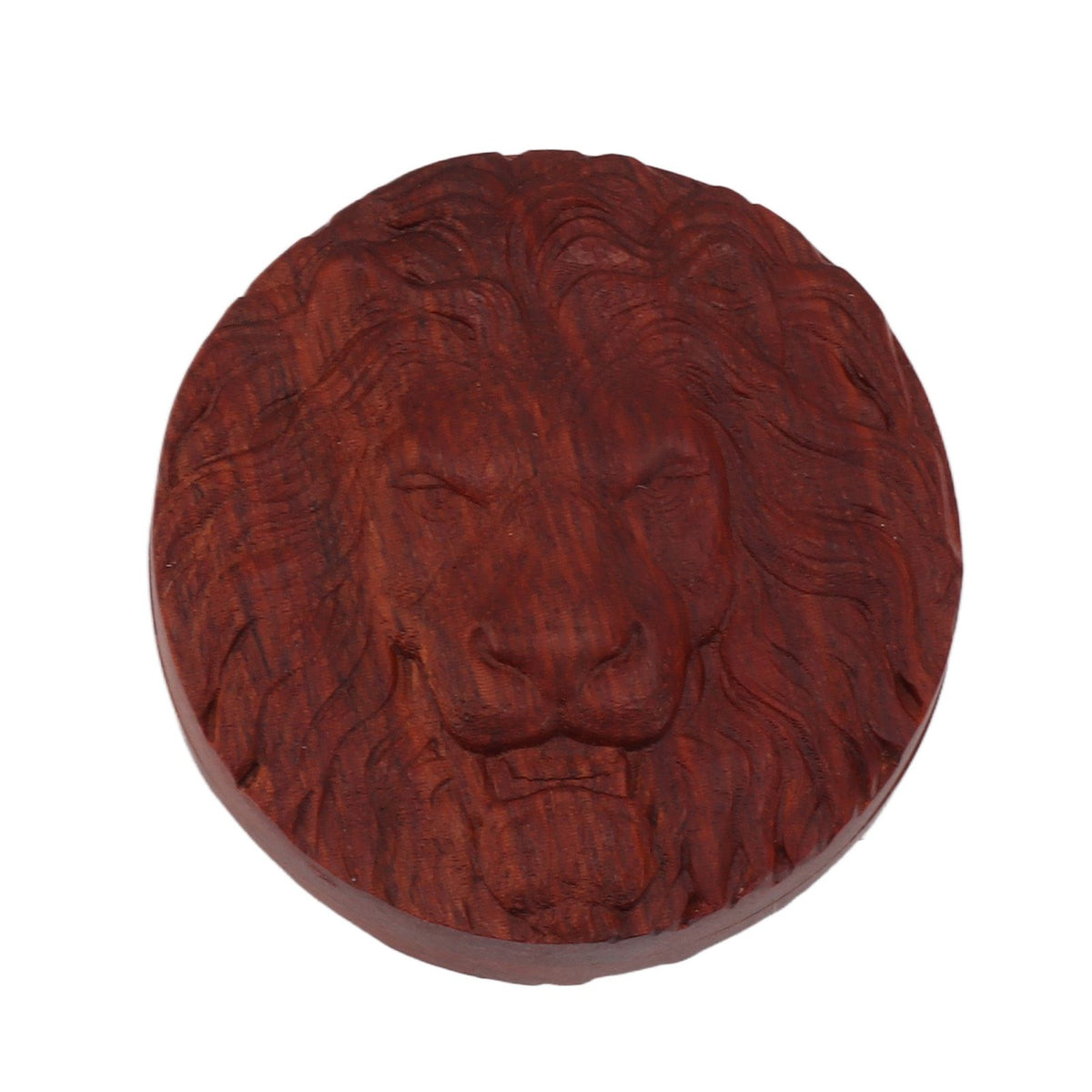 Magnetic Push Slider Stress Relief Handmade Rosewood Crafted Rotating Fidget Toys for ADHD Lion Head