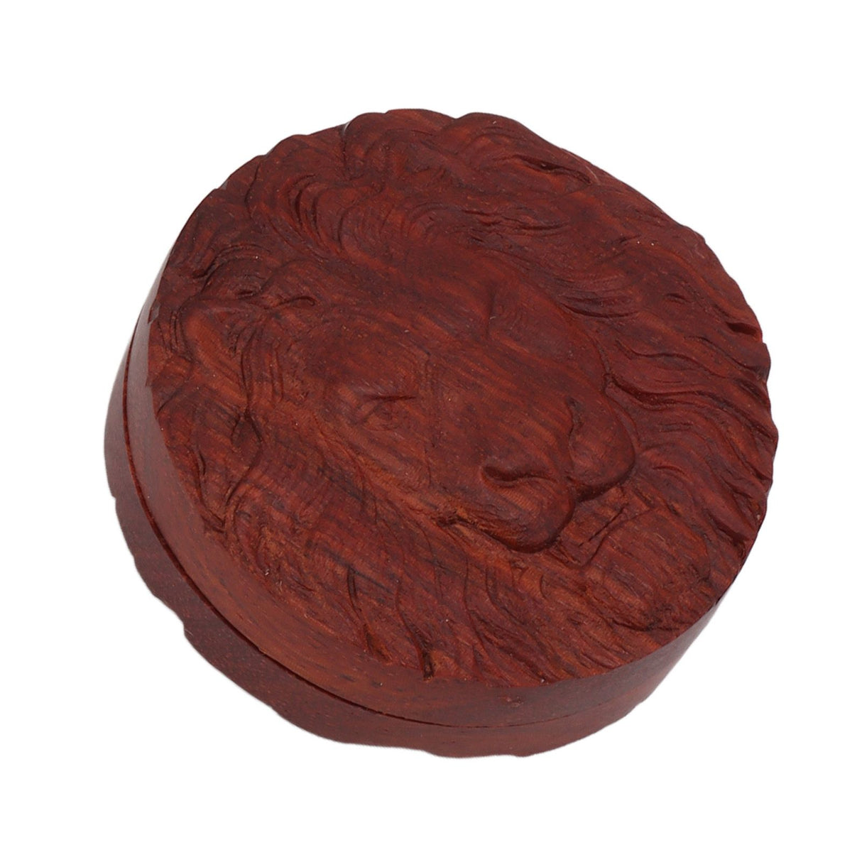 Magnetic Push Slider Stress Relief Handmade Rosewood Crafted Rotating Fidget Toys for ADHD Lion Head