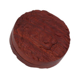 Magnetic Push Slider Stress Relief Handmade Rosewood Crafted Rotating Fidget Toys for ADHD Lion Head - Rear View