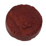 Magnetic Push Slider Stress Relief Handmade Rosewood Crafted Rotating Fidget Toys for ADHD Lion Head