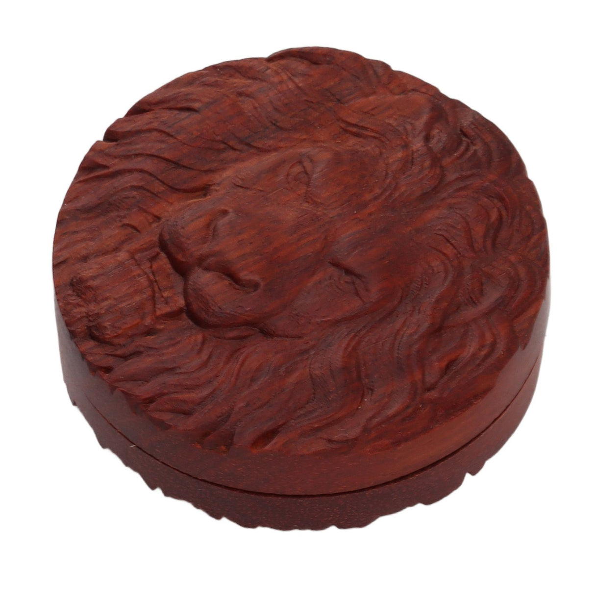 Magnetic Push Slider Stress Relief Handmade Rosewood Crafted Rotating Fidget Toys for ADHD Lion Head