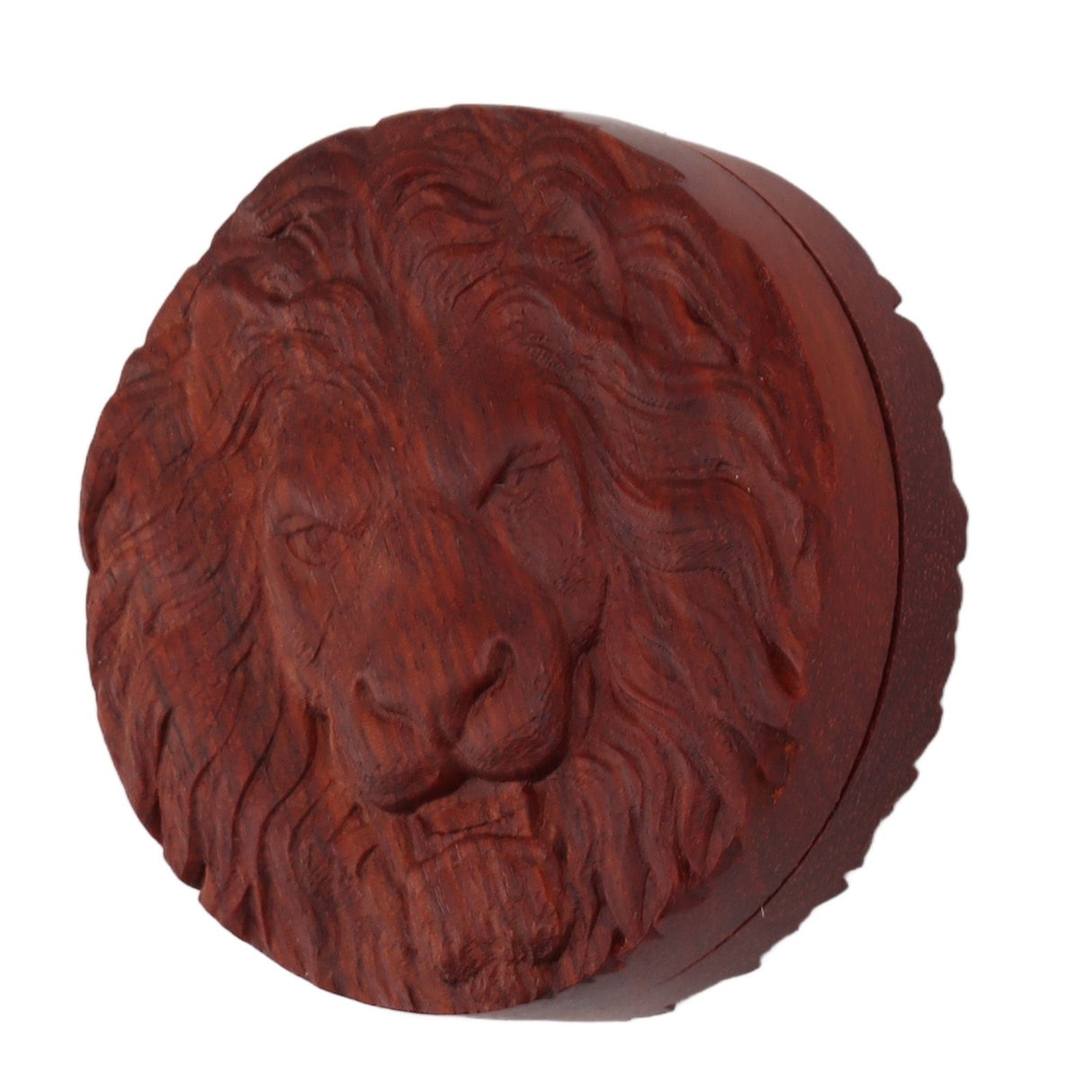 Magnetic Push Slider Stress Relief Handmade Rosewood Crafted Rotating Fidget Toys for ADHD Lion Head
